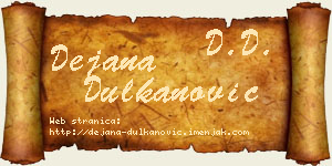 Dejana Dulkanović vizit kartica